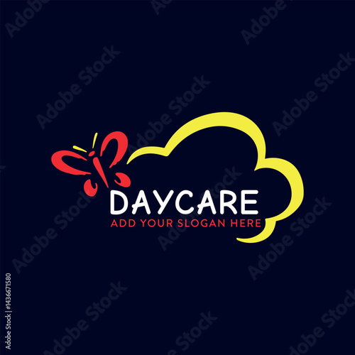daycare healthcare charity logo design vector