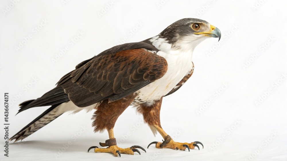 Obraz premium white-throated-hawk isolated on white background