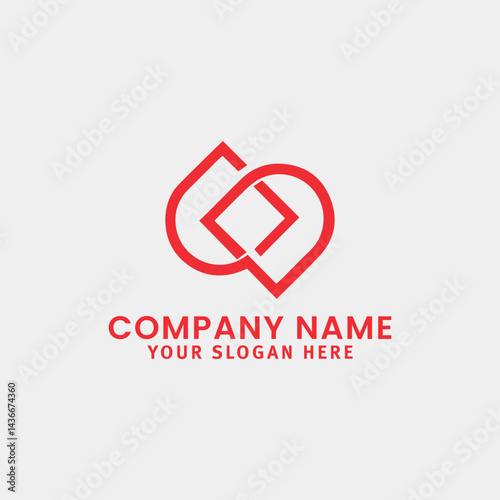 letters dd logo design vector