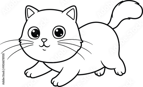 Cute Cartoon Cat Illustration