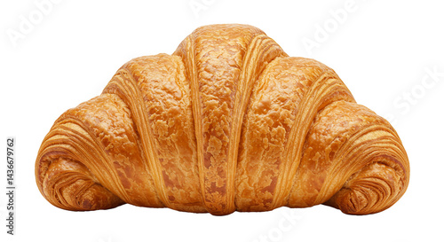 Golden, flaky croissant with a perfect shine, inviting a feeling of warmth and indulgence.