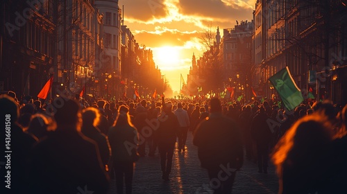 Parade energy fills bustling street pictures