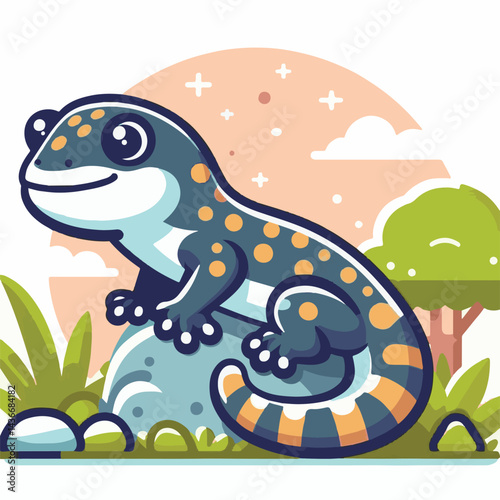 lizard, reptile, gecko, nature, animal, wildlife, isolated, tropical, wild, exotic, green, vector, illustration, cartoon, iguana, tail, white, salamander, design, icon, pet, color, zoo, background, ar
