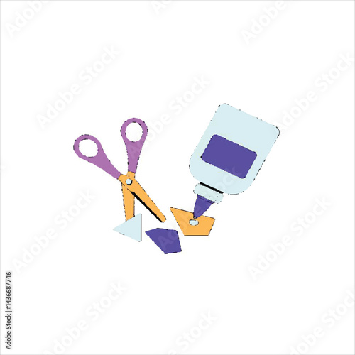 scissors cut out of paper