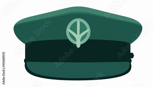 Modern minimalist train conductor hat design, stylish aesthetic
