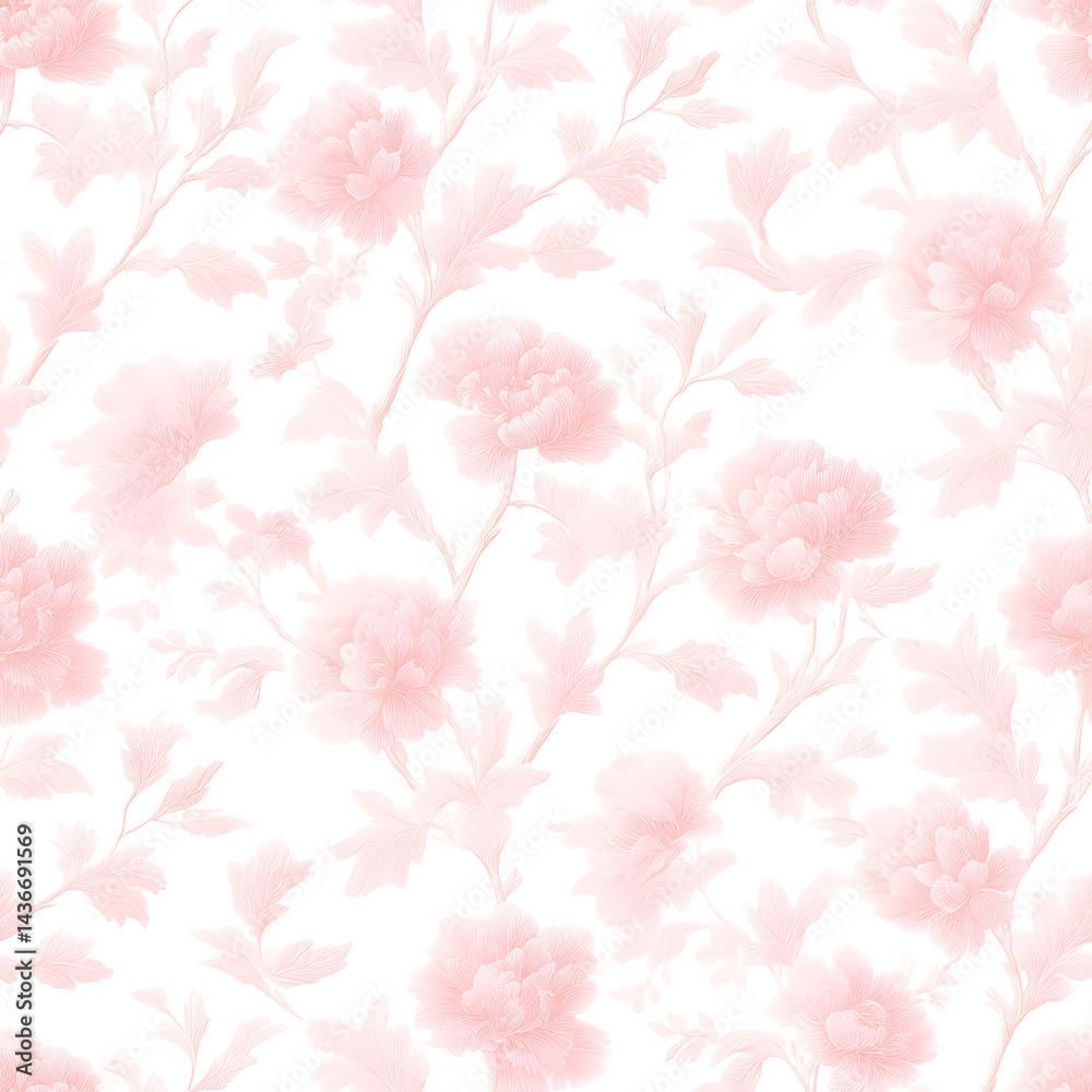 Floral peony pattern design. Tiling pattern for wallpaper and textile print. Floral peony pattern design. Tiling pattern for wallpaper and textile print.