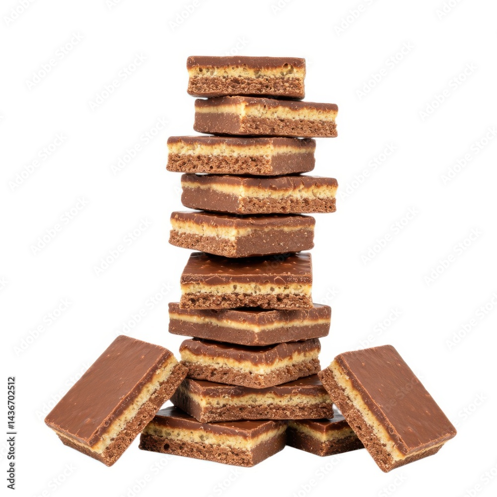 Stack of chocolate caramel shortbread bars dessert food photography Stack of chocolate caramel shortbread bars dessert food photography