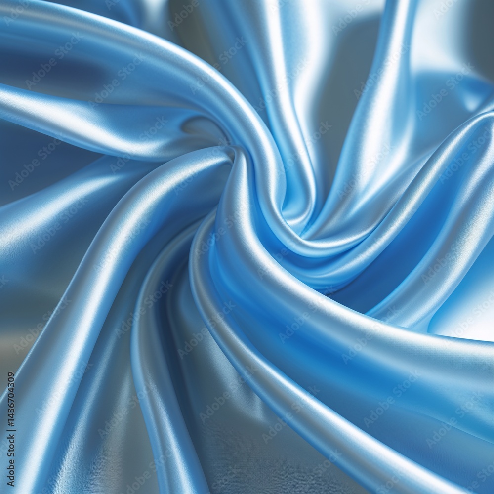Fototapeta premium a high-resolution image featuring luxurious, flowing Royal Blue silk fabric. The texture should be smooth and soft with realistic highlights and shadows