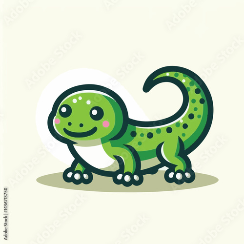 lizard, reptile, gecko, nature, animal, wildlife, isolated, tropical, wild, exotic, green, vector, illustration, cartoon, iguana, tail, white, salamander, design, icon, pet, color, zoo, background, ar