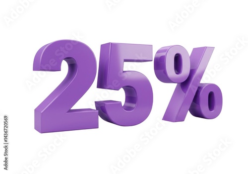 Get twenty five percent off purple sale discount promotion rendering
