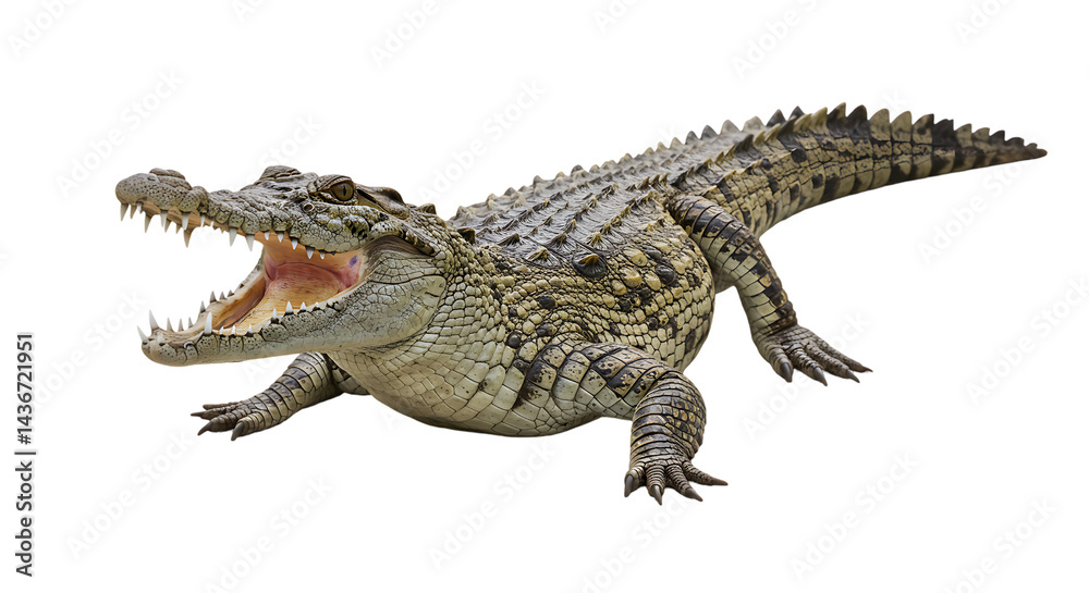 crocodile isolated on white crocodile isolated on white