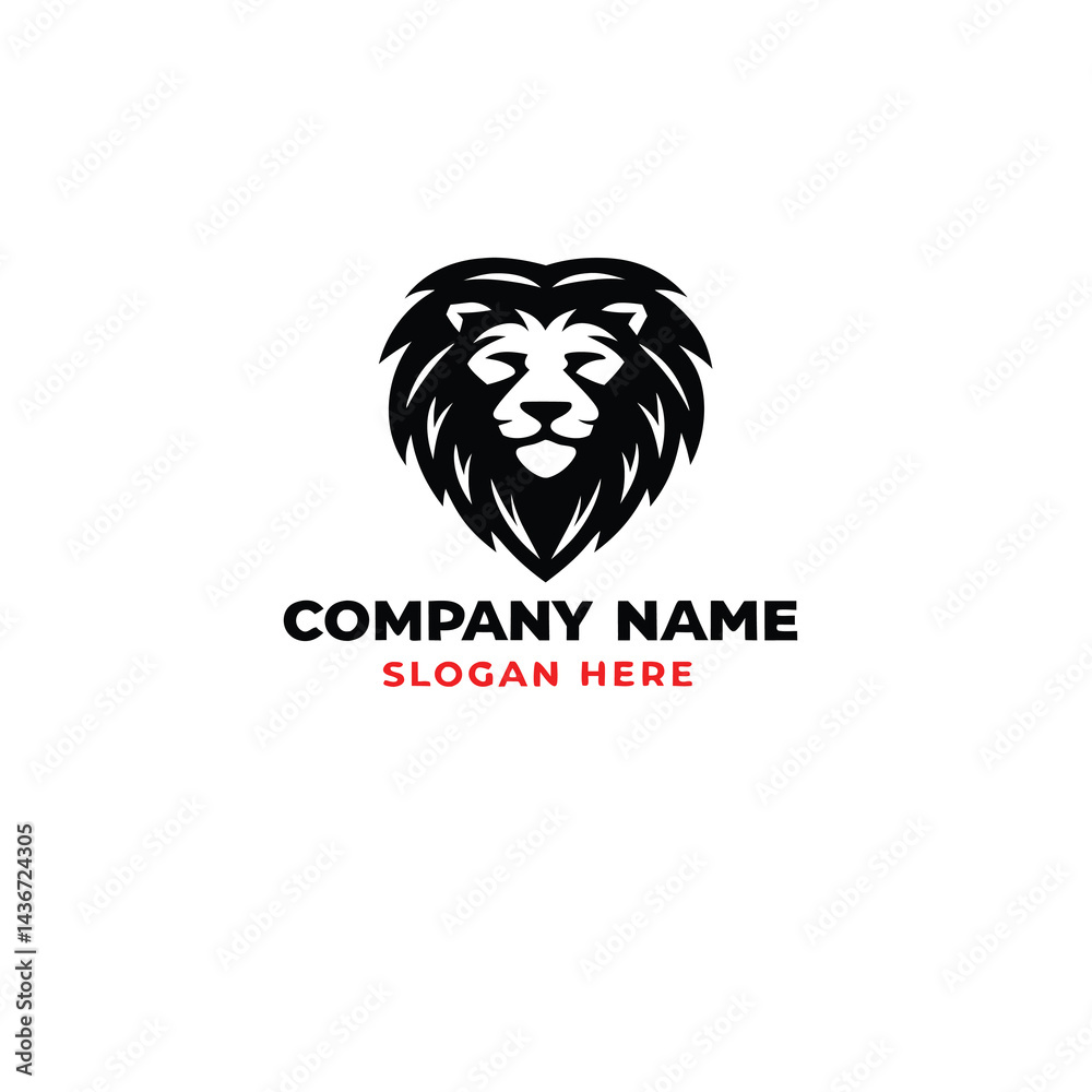 Obraz premium Powerful lion head logo design