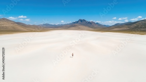 Solitude in white desert photo