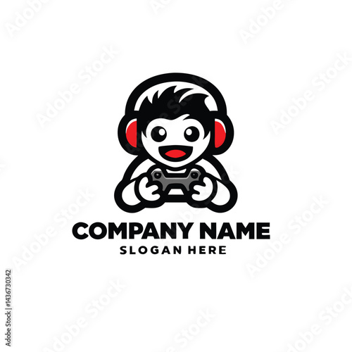 Happy gamer with headphones and controller (2)