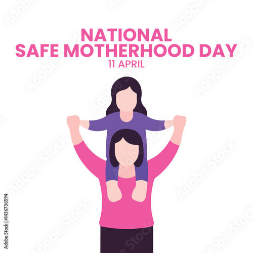 National Safe Motherhood Day
April 11th, Social Media Design Vector Templates, Family, Love, Home, Just Born 
