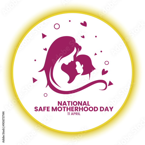 National Safe Motherhood Day
April 11th, Social Media Design Vector Templates, Family, Love, Home, Just Born 
