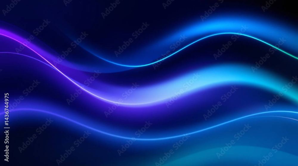 Abstract background with flowing luminous lines in shades of blue and purple creating a wave effect created with generative ai Abstract background with flowing luminous lines in shades of blue and purple creating a wave effect created with generative ai