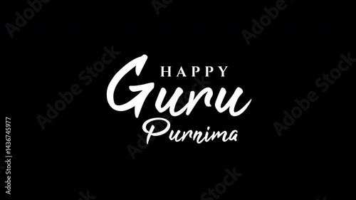 Wallpaper Mural Happy Guru Purnima Text Animation isolated with transparent background. Great for Happy Guru Purnima Celebrations. Vesak Day. Buddha Purnima Torontodigital.ca