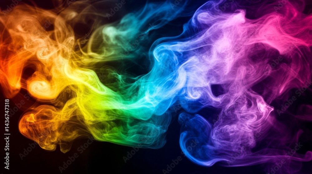 Fototapeta premium Colorful Swirling Smoke Abstract Background
