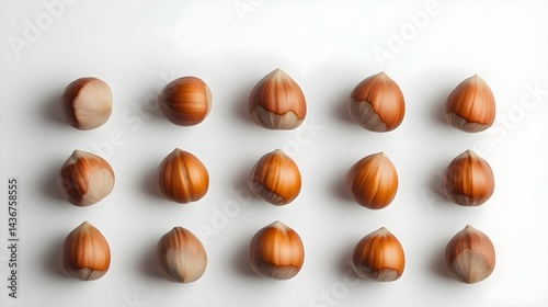 Wallpaper Mural Stages of Hazelnuts from Unshelled to Shelled Comparison Torontodigital.ca