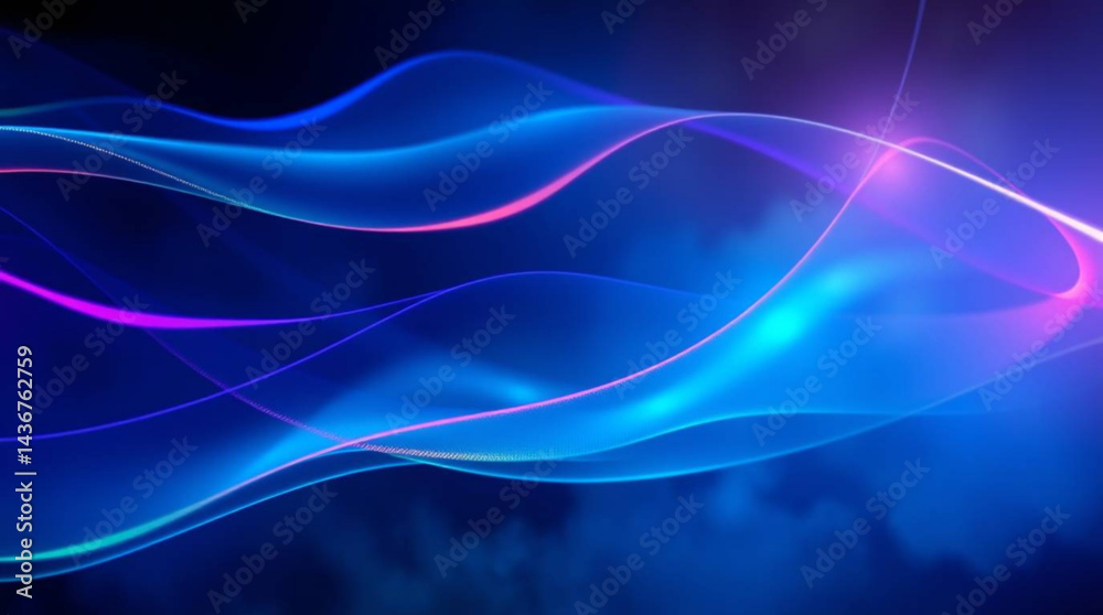 Abstract background featuring flowing lines with blue and pink hues creating a dynamic effect created with generative ai Abstract background featuring flowing lines with blue and pink hues creating a dynamic effect created with generative ai