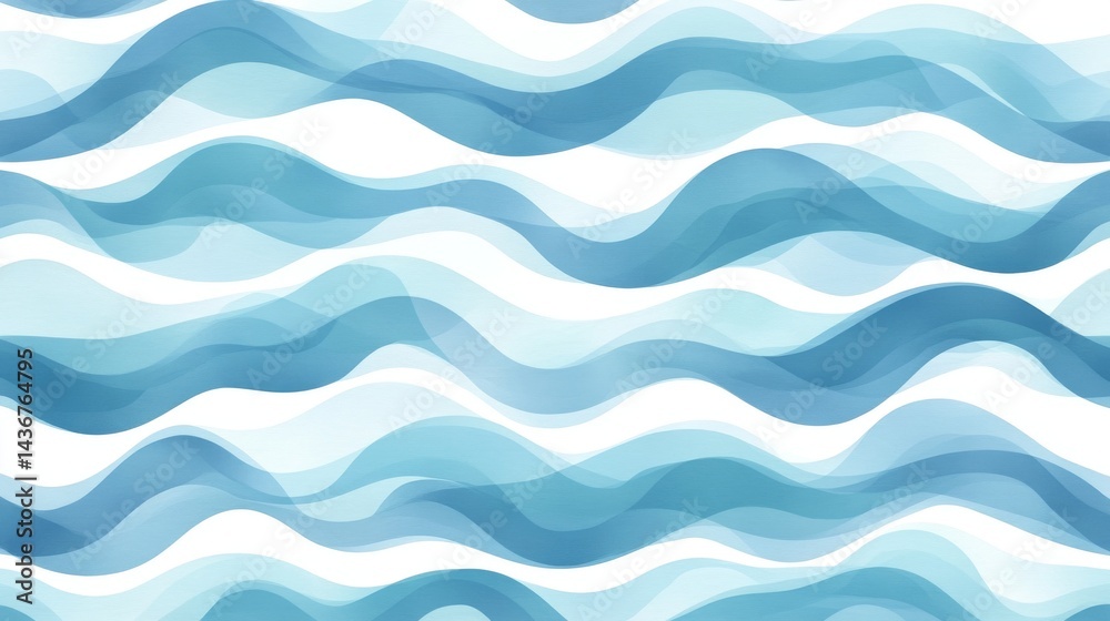 The design features abstract teal and gray waves with a shadowed effect, as seen in the illustration The design features abstract teal and gray waves with a shadowed effect, as seen in the illustration