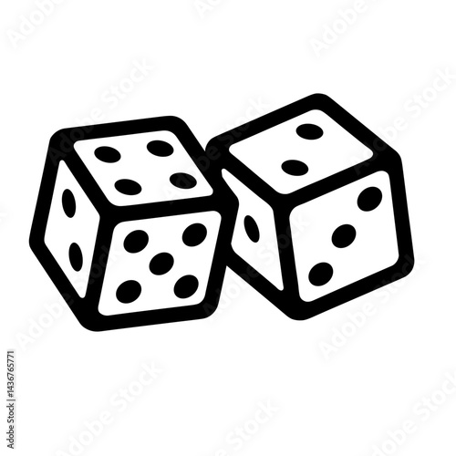 Two rolling dice symbolizing chance luck risk decision gaming randomness gambling adventure fantasy quests and betting