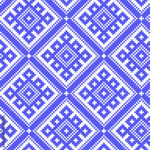 Embroidery scheme. Slavic ethnic motifs. Decorating folk costumes and household items. Russian embroidery, scheme