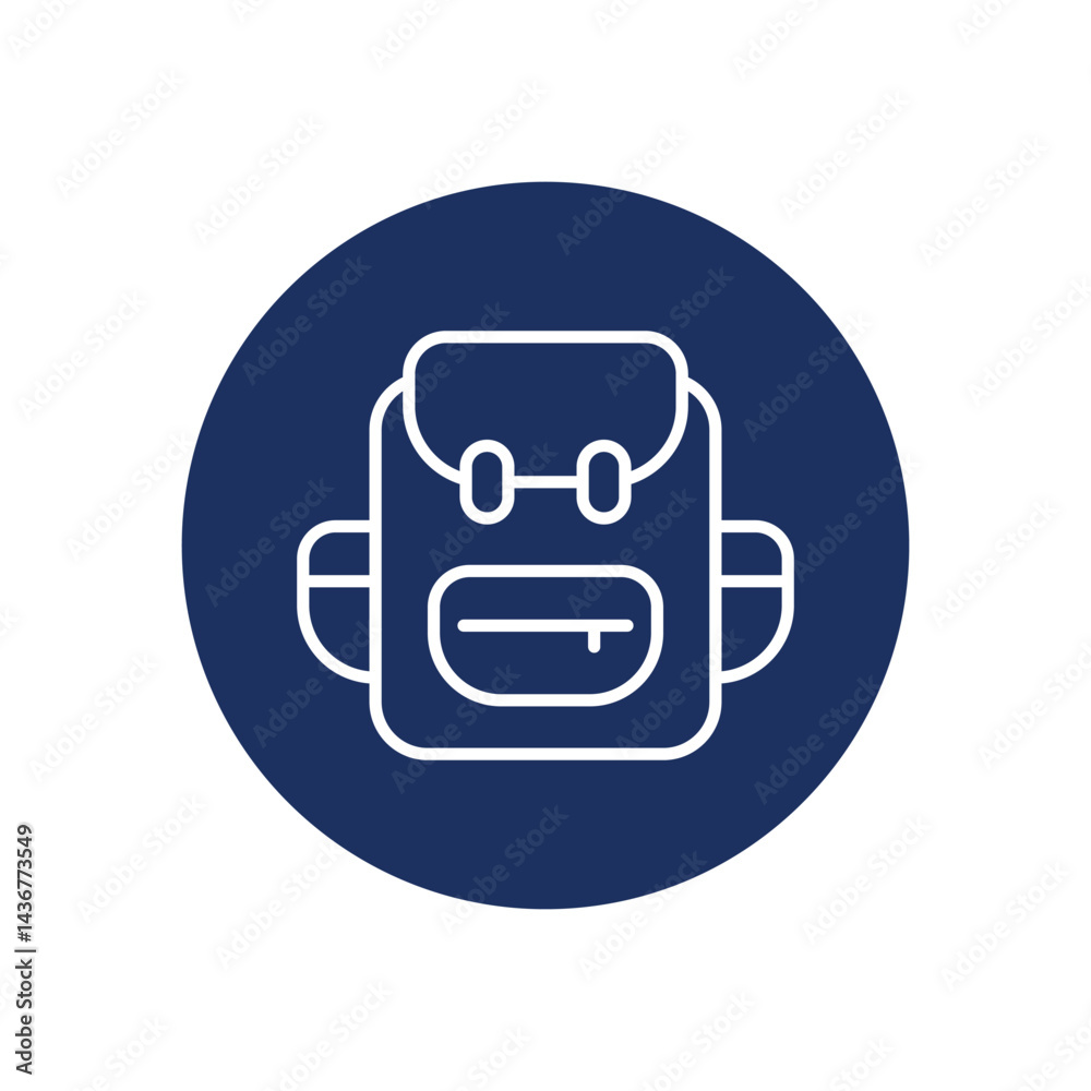 Backpack icon vector stock illustration Backpack icon vector stock illustration