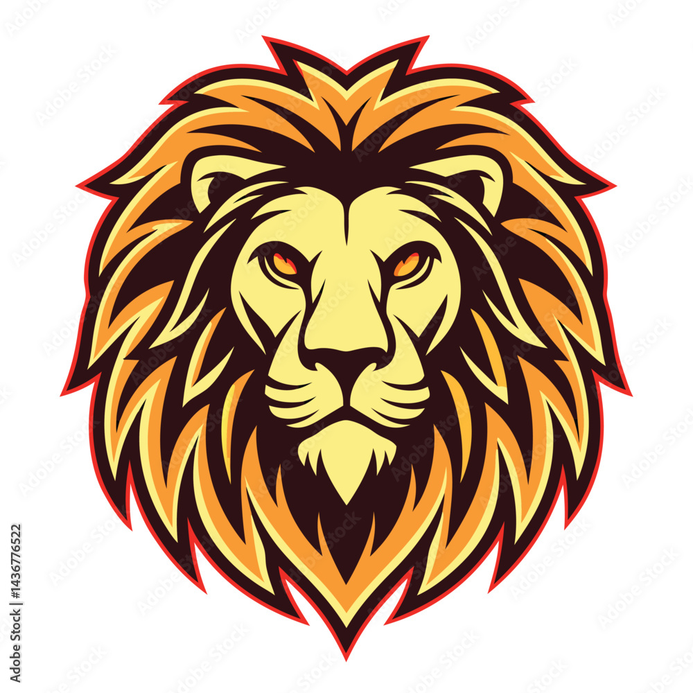Obraz premium Fierce lion head graphic design