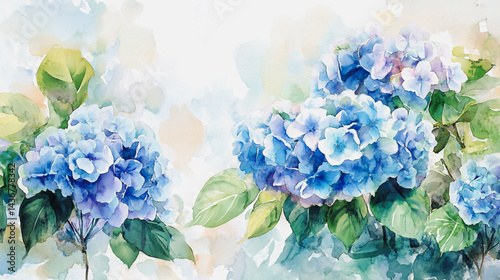 Wallpaper Mural watercolor botanical Hydrangea flowers texture template background.Elegant wedding invitation card background . Minimal hand painted Design for wedding or Valentine's Day
 Torontodigital.ca