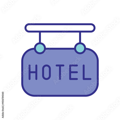 Hotel Sign icon vector stock illustration