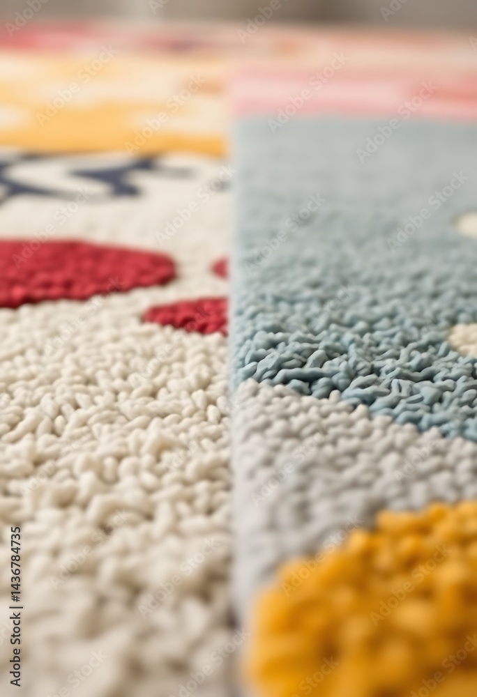 Fototapeta premium close up of a multi colored rug