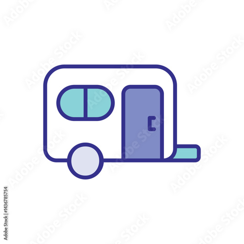 Caravan icon vector stock illustration