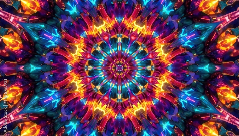 Geometric kaleidoscope, vibrant colors, endlessly repeating, background, backgrounds Geometric kaleidoscope, vibrant colors, endlessly repeating, background, backgrounds