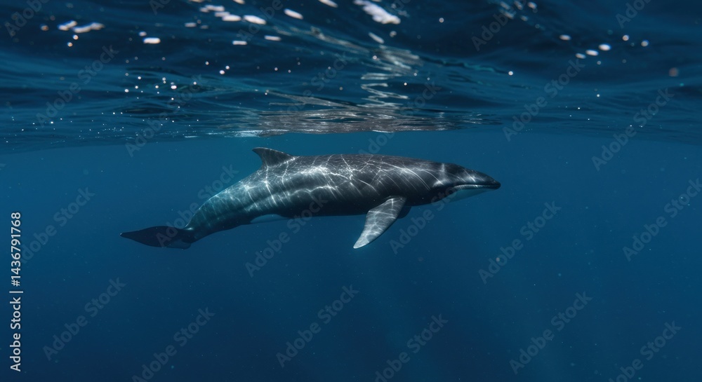 Obraz premium Dolphin Underwater Photo