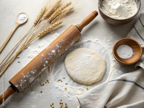 flour and rolling pin
