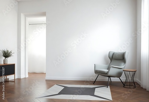 Wallpaper Mural chair and a table in a room Torontodigital.ca