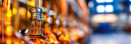 whisky distillery with oak barrels for distilling the best corn and grain liquor