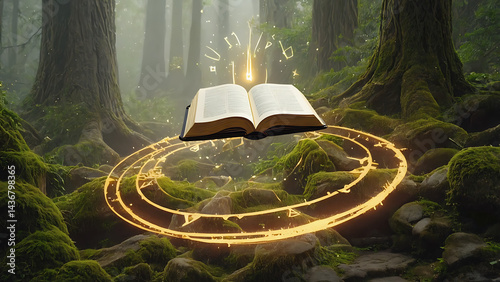 magic book in the garden