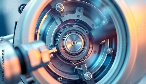 close up of a metal object with a blurry background