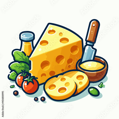 cheese vector illustration