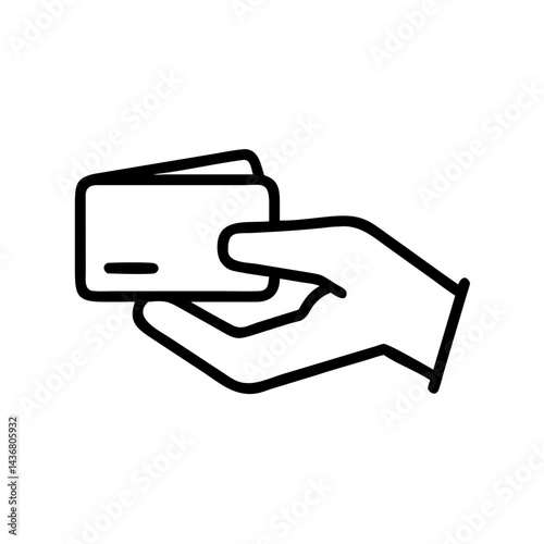 Hand holding wallet icon showcasing payment, financial transaction concept