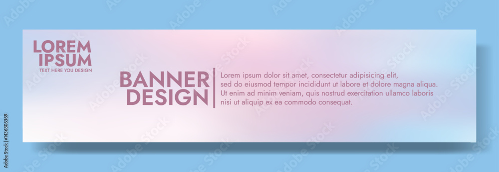 Fototapeta premium Modern banner design with a moonlight mirage inspired background