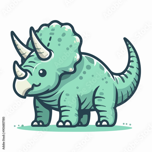 donosaurus tryceratops vector illustration