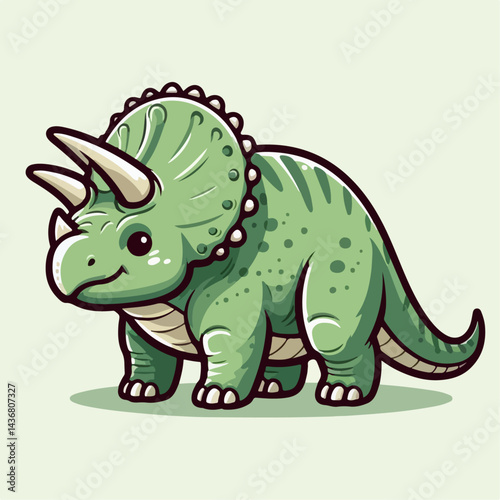 donosaurus tryceratops vector illustration