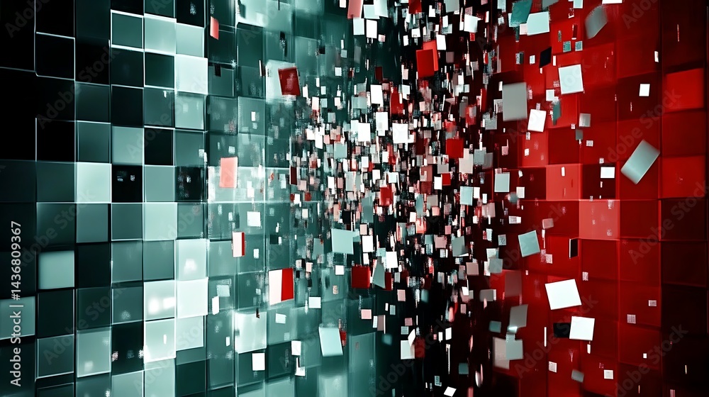 Fototapeta premium Abstract geometric squares design background