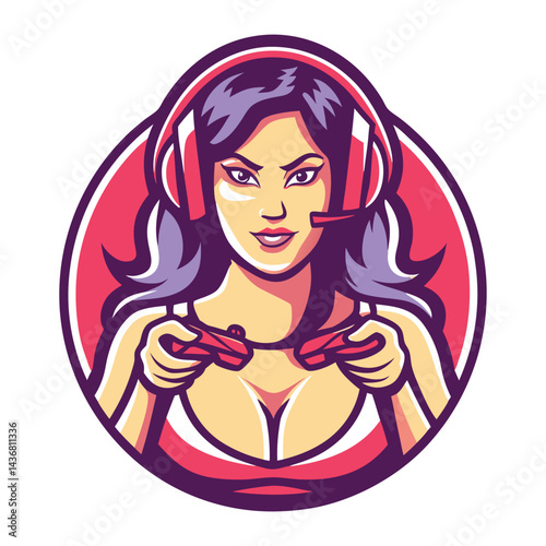 Female gamer avatar with headphones and controller (1)