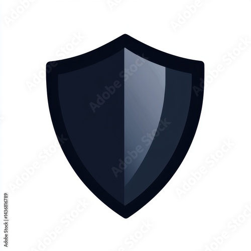 Stylized black shield icon representing protection and security. Free Download Stylized black shield icon representing protection and security. - GFXLoad