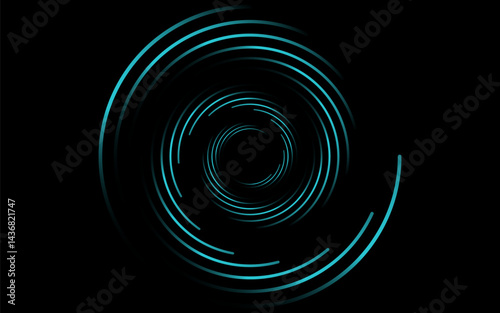 Spiral sound wave rhythm line dynamic abstract vector background